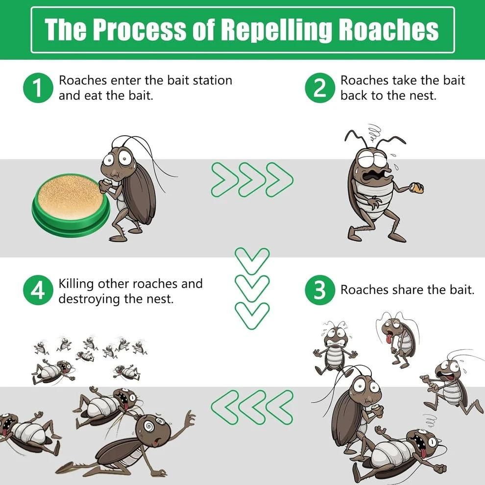 🪳 Advanced Cockroach Gel Bait - Works on All Cockroach Types | Fast Acting 24-Hour Results | Kitchen, Bathroom & Home Use| Long-Lasting Protection | Safe Indoor Outdoor Use