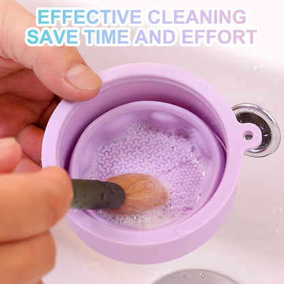 Silicon Makeup Brushes Cleaning Cup