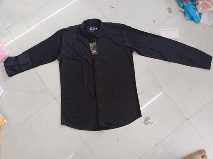 Men's Elegant Solid Long Sleeves Shirts (Pack of 4)