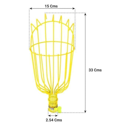 Fruit Picker with Basket and Telescopic Pole, Fruit Plucker for Guavas, Mango and More, Lightweight & Durable (Free Bag)