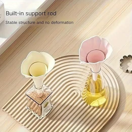 Silicone Folding Funnel With Supporter Pack of 2