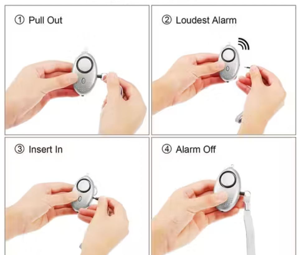 🚨 Self Defence Emergency Alarm Portable Keychain - High Decibel 130 DB | Led Light | For Women, Kids, Elderly