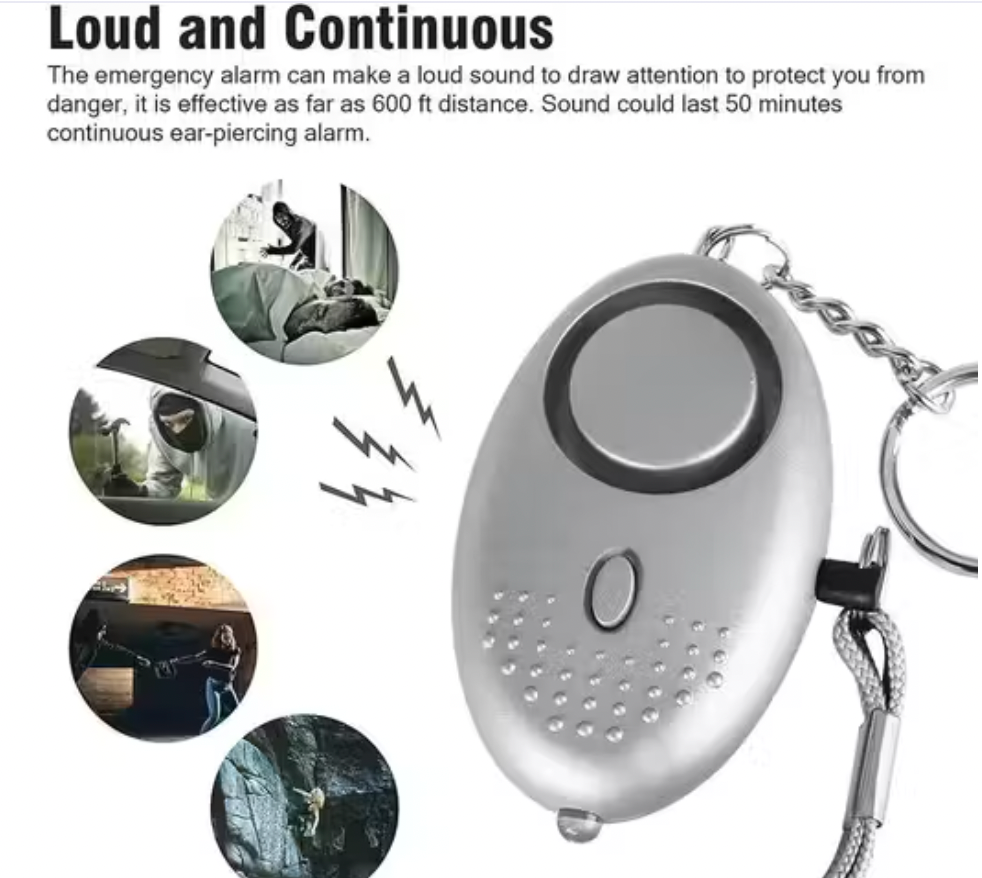 🚨 Self Defence Emergency Alarm Portable Keychain - High Decibel 130 DB | Led Light | For Women, Kids, Elderly