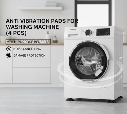 Anti Vibration Pads for Washing Machine (4 Pcs) - Noise Cancelling | Damage Protection